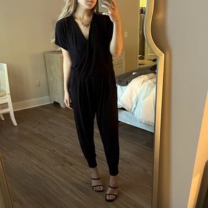 Black v neck jumpsuit